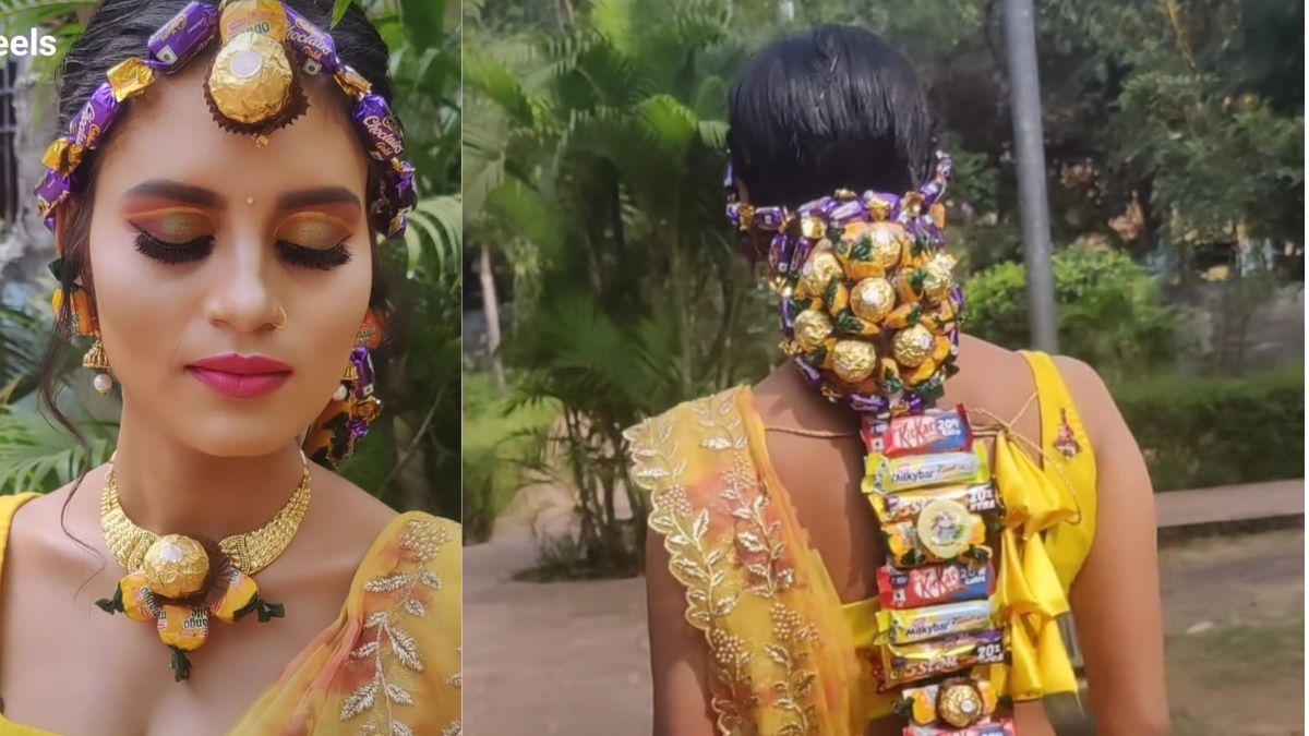 Chocoholics, This Bride Wore Kitkat, Eclairs Bridal Jewellery. Watch Video!