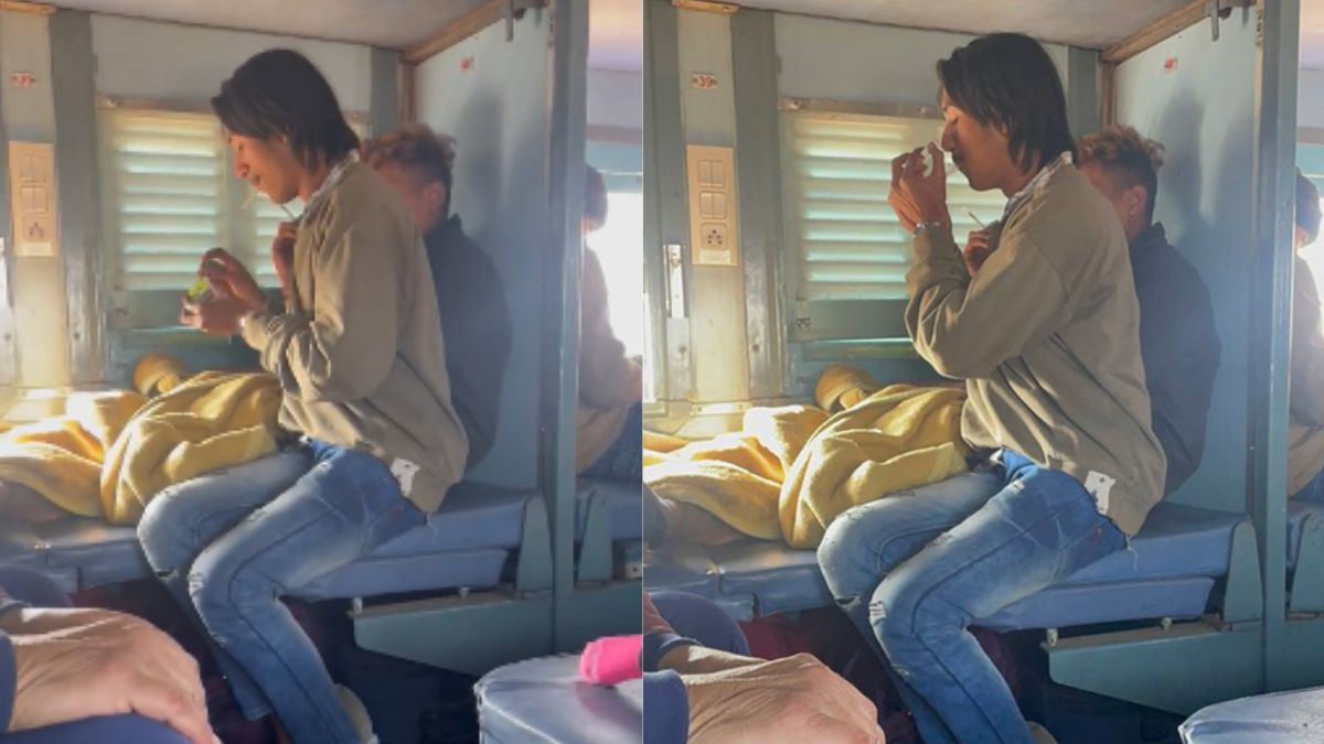Man Caught Smoking On Train In Front Of Children & Senior Citizens; Railway Asks For Details