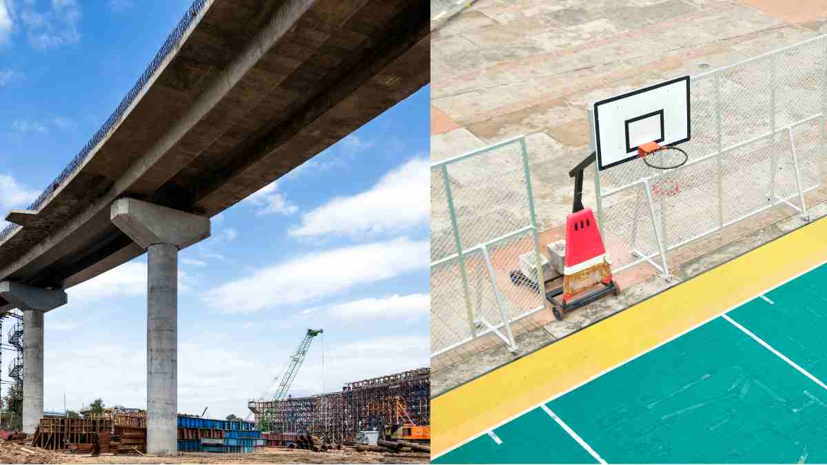 Space Underneath Flyover In Navi Mumbai Is Now A Basketball & Badminton Court