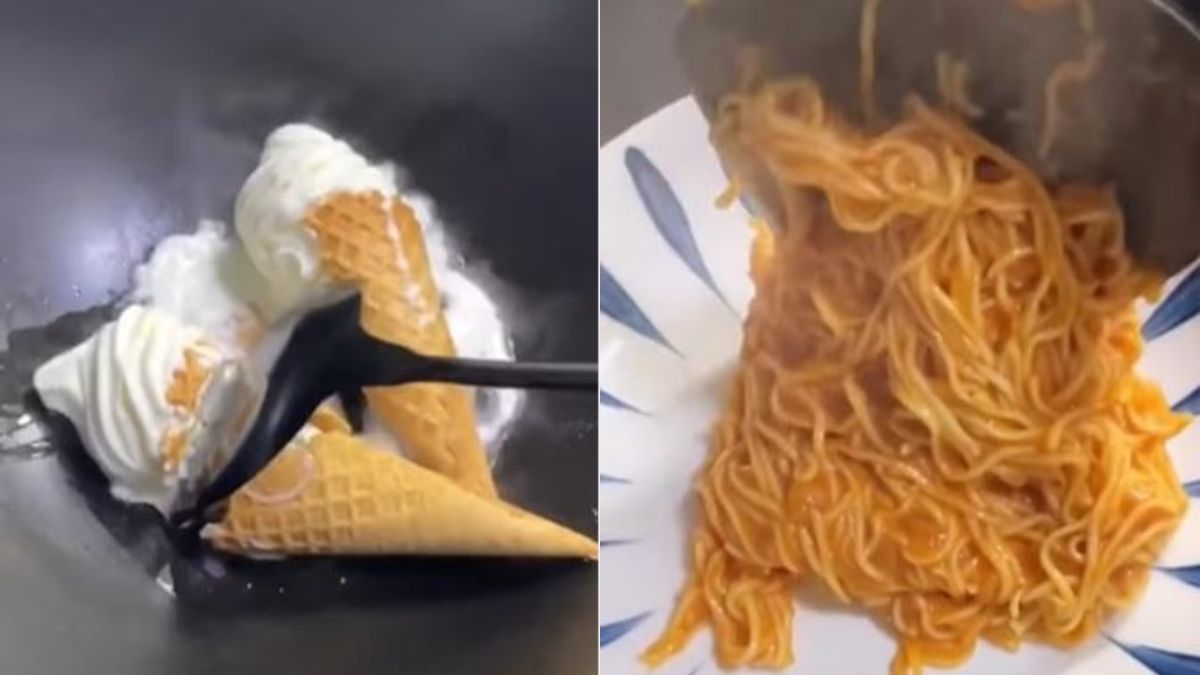 Bizarre Food: Noodles Cooked With Vanilla Ice Cream And Chilli Sauce; Our Eyes Are Bleeding