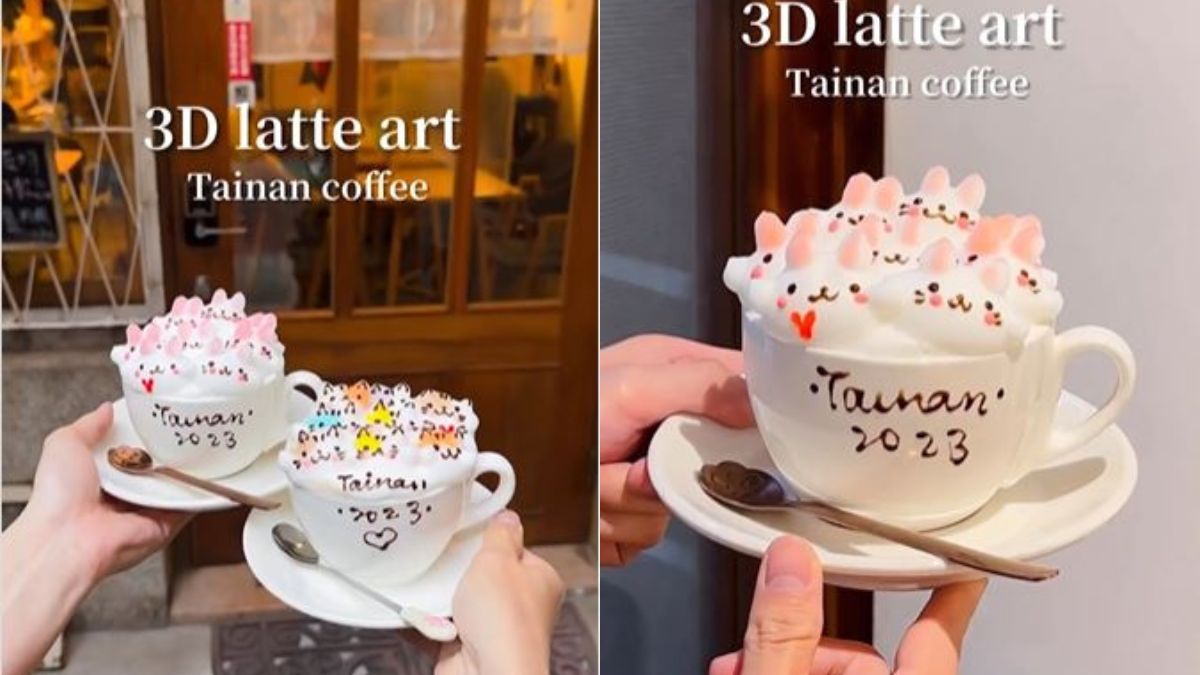 This Wobbly 3D Latte Art In A Taiwanese Cafe Is So Cute That You Won’t Be Able To Drink It!