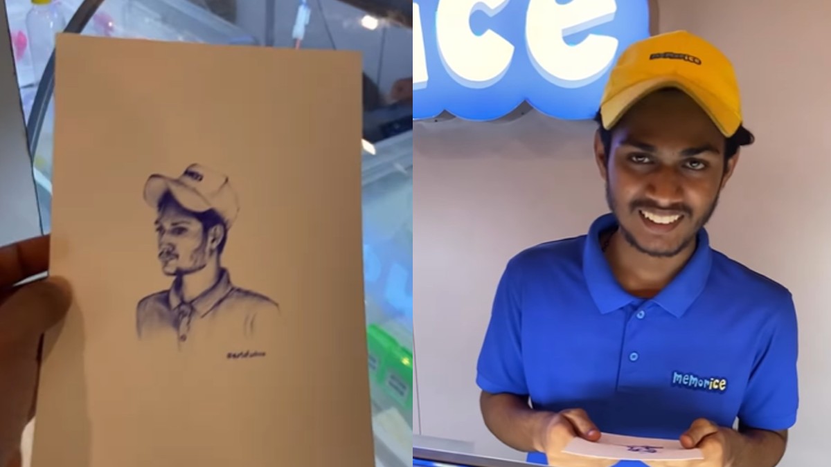 Artist Makes A Sketch Of Ice Cream Vendor & His Smile Melts Our Hearts! 
