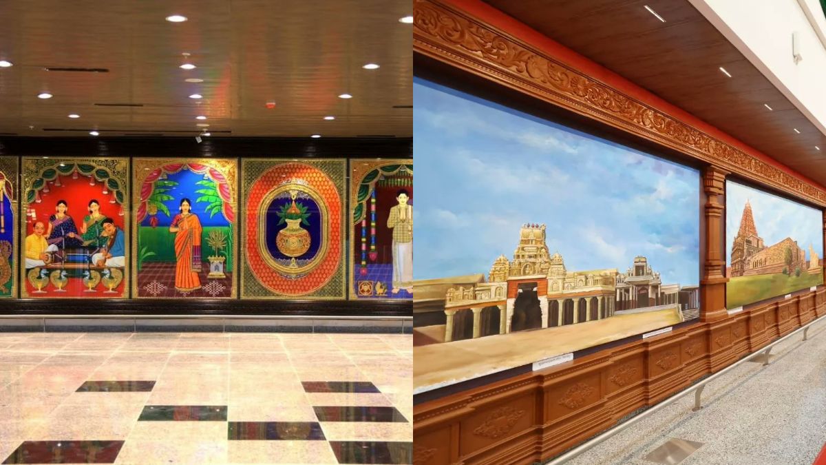 Inside Chennai Airport’s New Terminal! From Kollam To Temples, Witness The Beautiful Blend Of Tamil Culture!