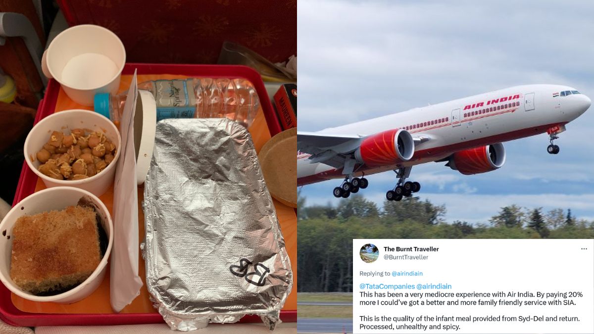 Twitter User Shares Pics Of ‘Processed & Unhealthy’ Infant Meal Served By Air India