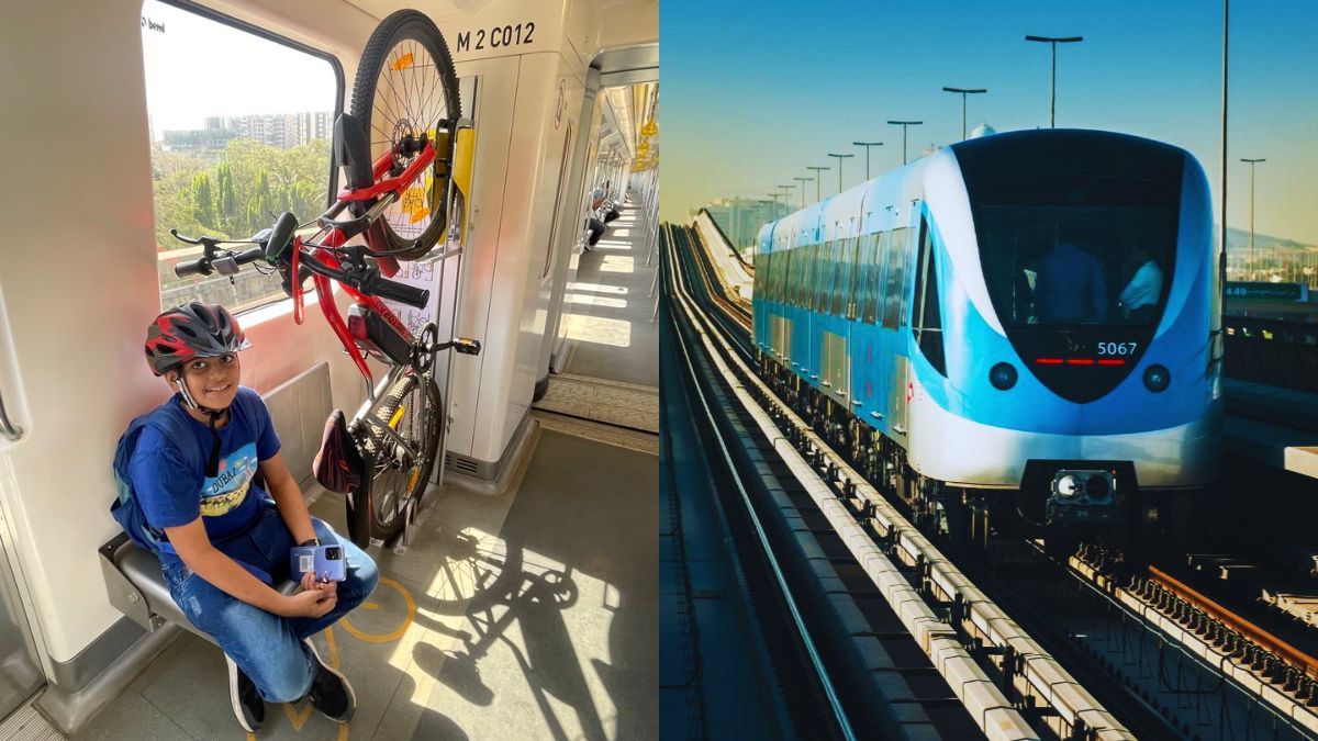 Twitter User Shares Pic Of Boy Travelling In Mumbai Metro With His Cycle; Netizens Applauds!