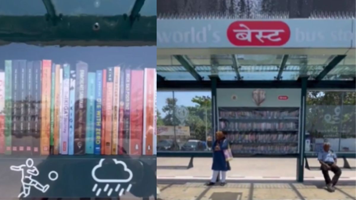 Mumbai’s Worli NSCI Bus Stop Gets a Swanky Makeover With Charging Points, Library And More