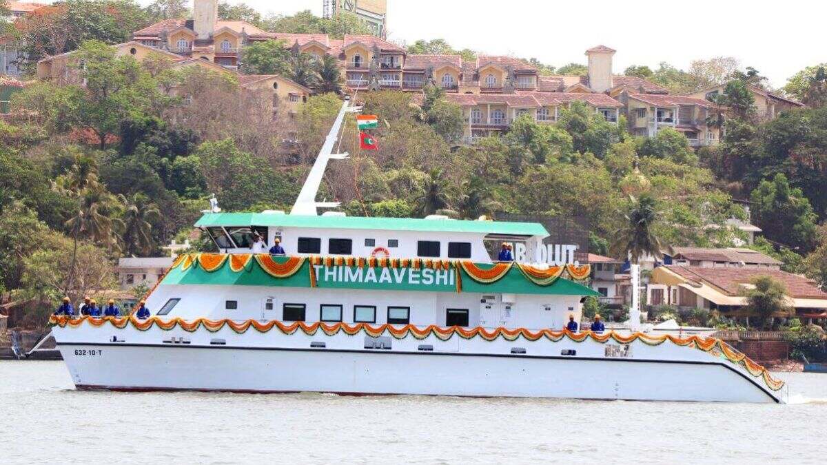 Catamaran Built In Goa Is Now Handed Over To The Maldives By Goa CM Pramod Sawant