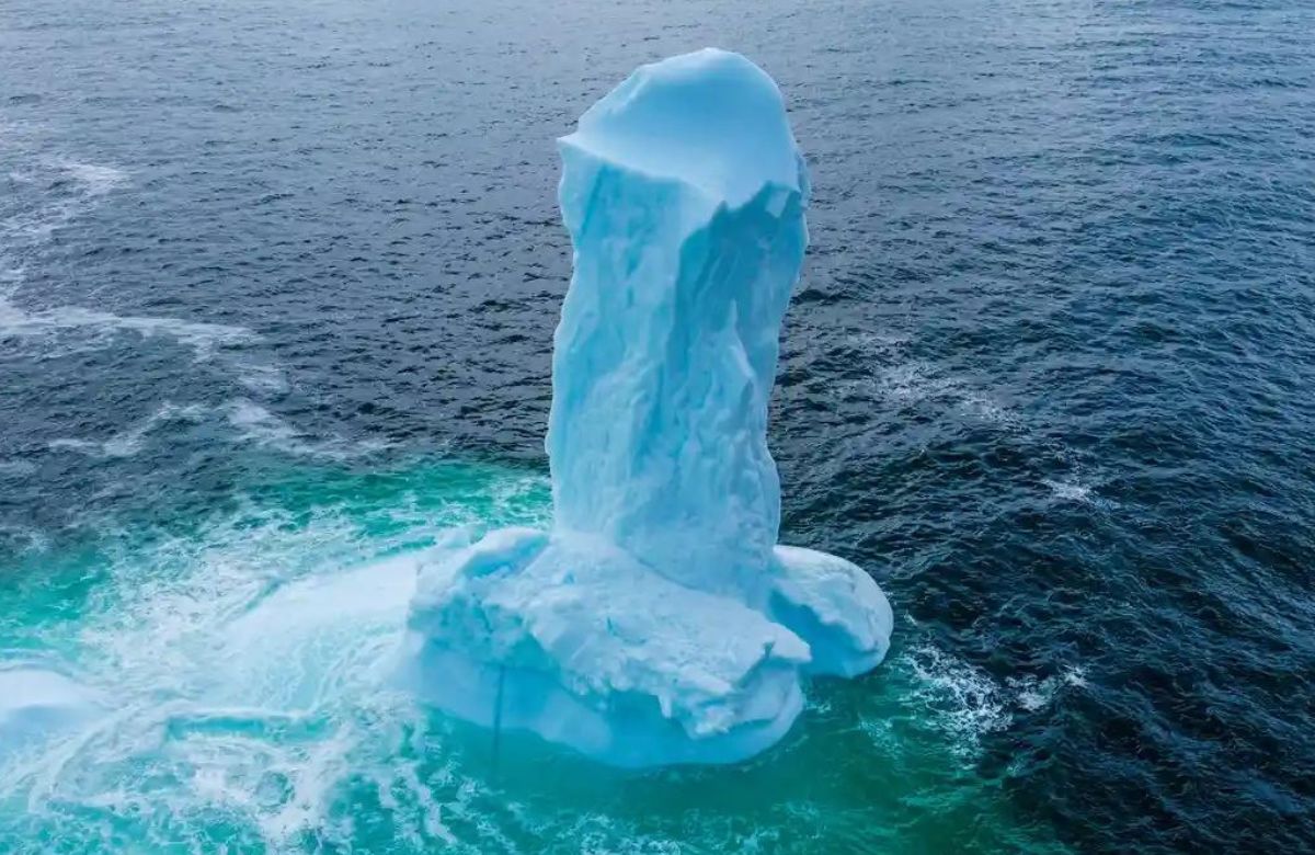 Canada: Photographer From ‘Dildo’ Town Captured A 30-Ft Iceberg That Looks Like A Pen#s. Erm…