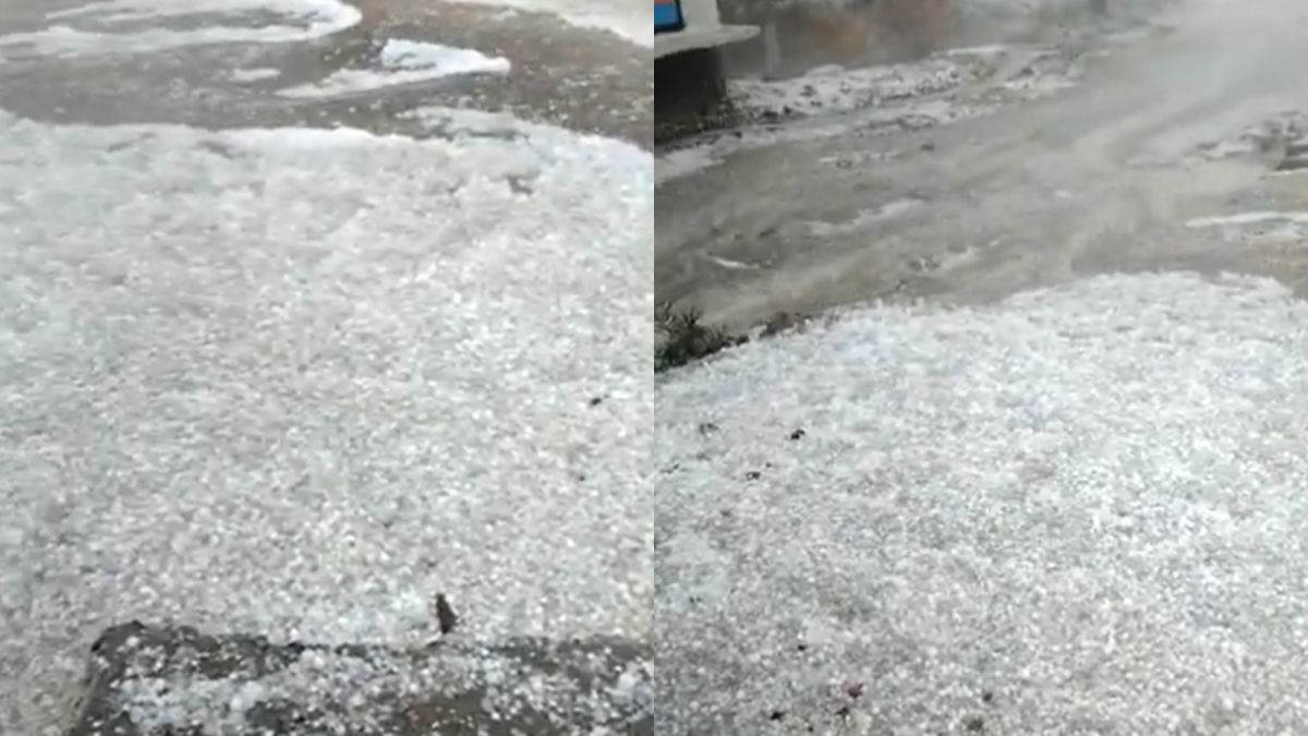 Not Kashmir, This Is Actually Sehore In MP Covered In White Amid Hailstorms