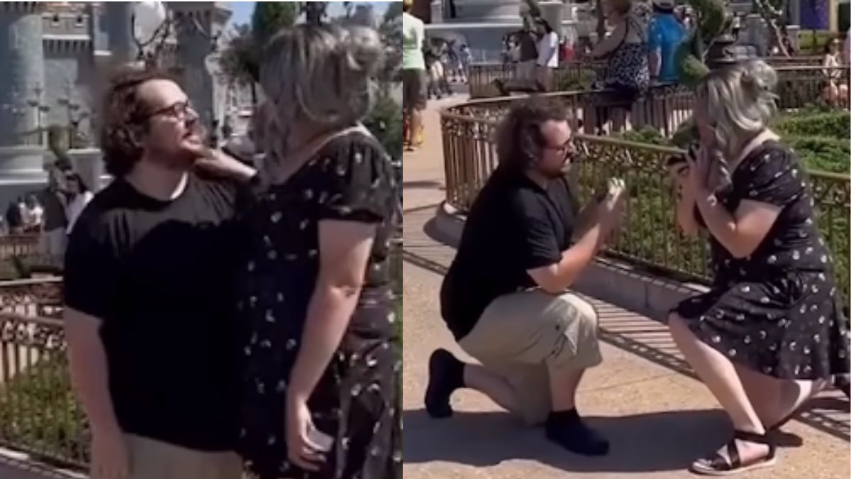 Woman Pulls Out A Ring To Propose Her BF In Disneyland, What Happens Next Is Unexpectedly Adorable 