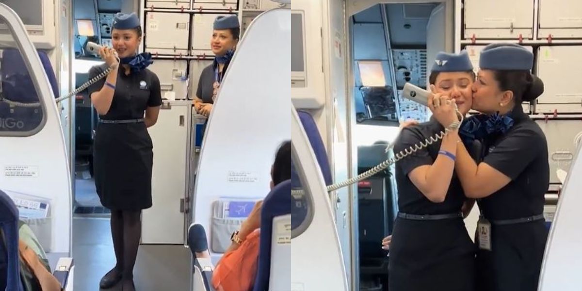 Watch: Wholesome Video Of IndiGo Cabin Crew Wishing Her Mom On Mother’s Day On A Flight