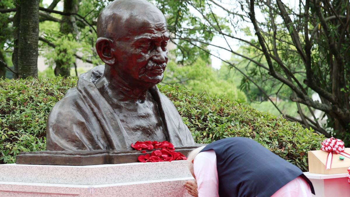 PM Modi Unveiled Bust Of Mahatma Gandhi In Hiroshima; Here’s All You Need To Know About It