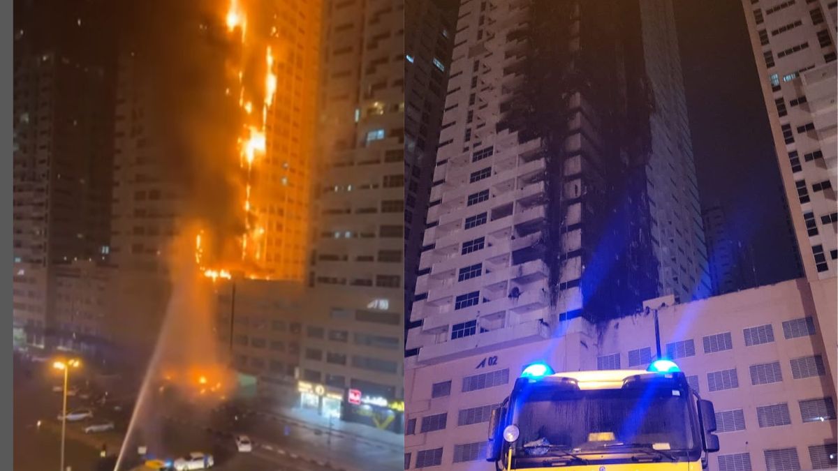 Multiple Floors Of A Residential Tower In Ajman 1 Engulfed In Blazing Fire; No Injuries Reported
