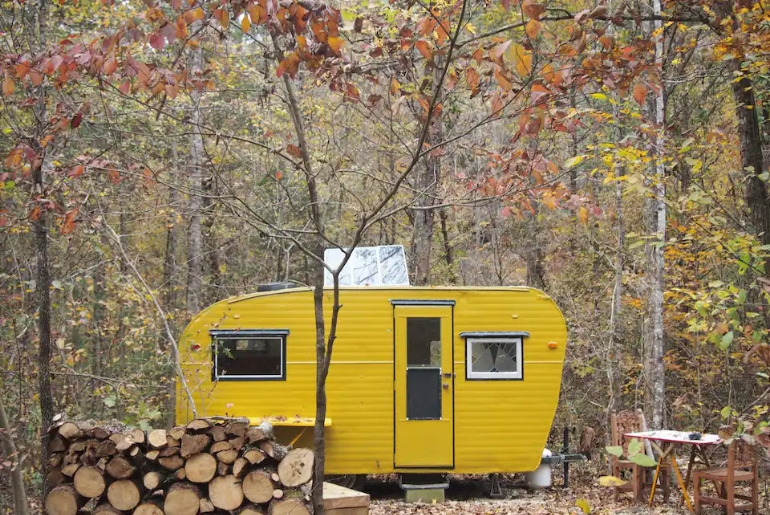 Camp Grits Solar Yellow Camper