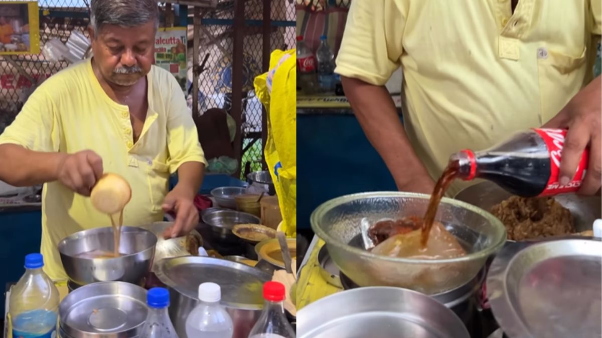 Kolkata Street Vendor Sells Daab & Thums Up Fuchka. Foodies Say “Thoda Sa Zeher Bhi Daaliye”