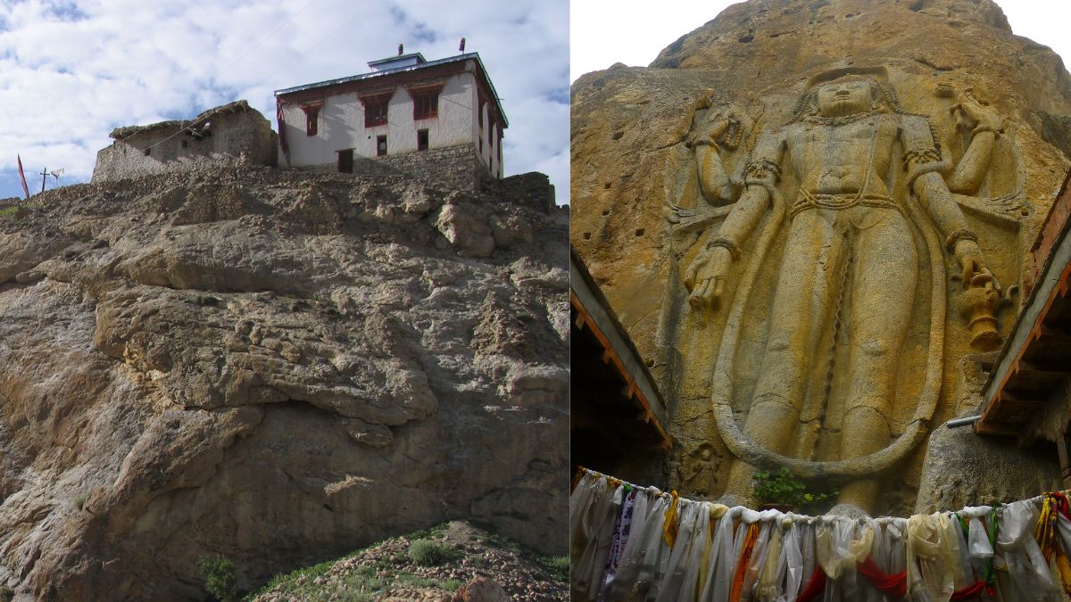 On Next Ladakh Trip, Make A Pitstop At Mulbekh Monastery And Admire The 30-Ft Tall Buddha Statue