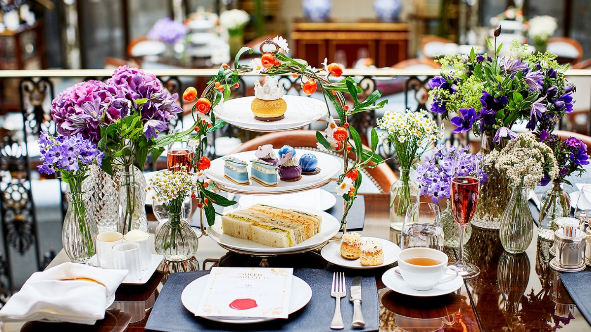Queen Charlotte-themed afternoon tea