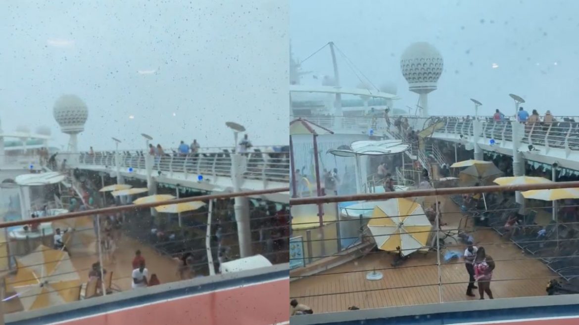 Royal Caribbean Cruise Gets Badly Hit By A Crazy Storm In Florida's