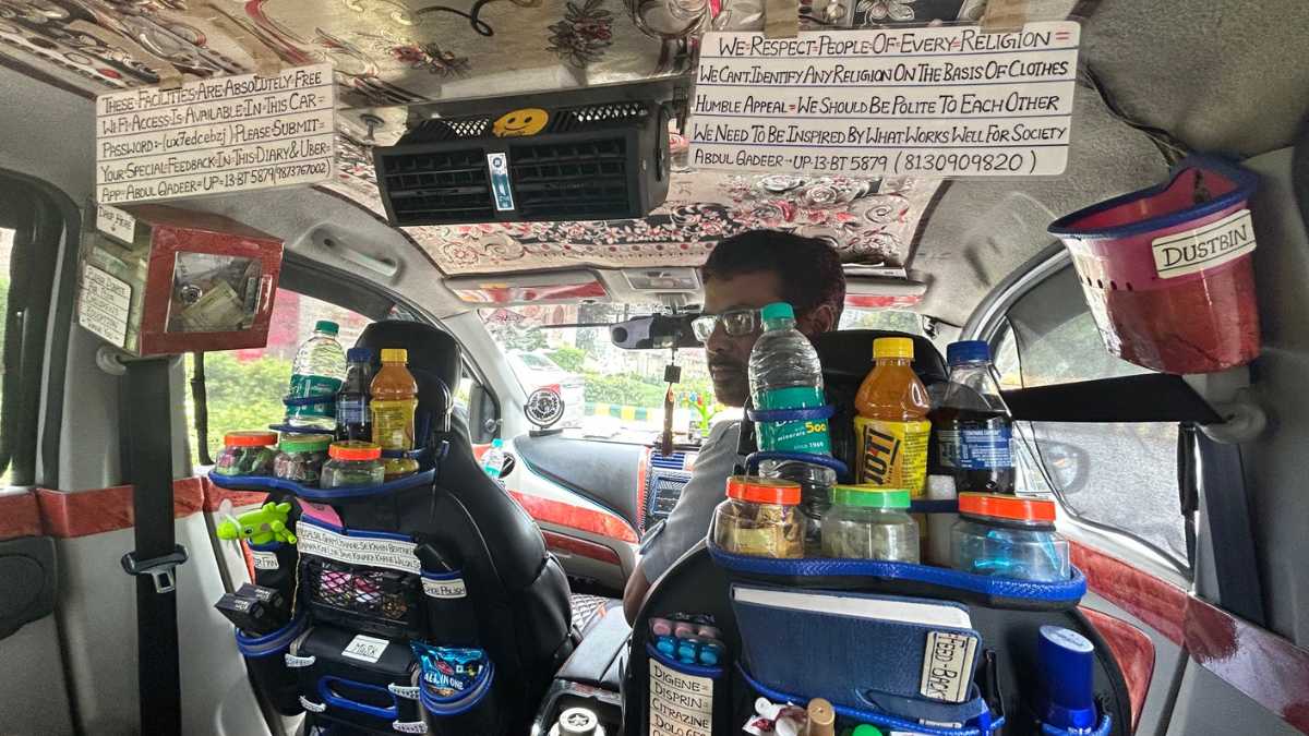 This Delhi Uber Driver Has Free Snacks, First Aid Kit & Donation Box For Poor In His Vehicle