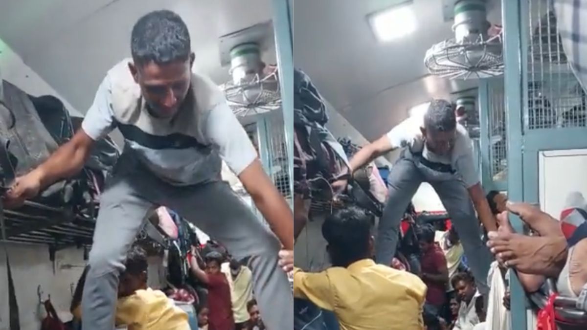 Man Makes Way To Toilet By Climbing Berths In A Crowded Train; Spider-Man Into The Train-verse!