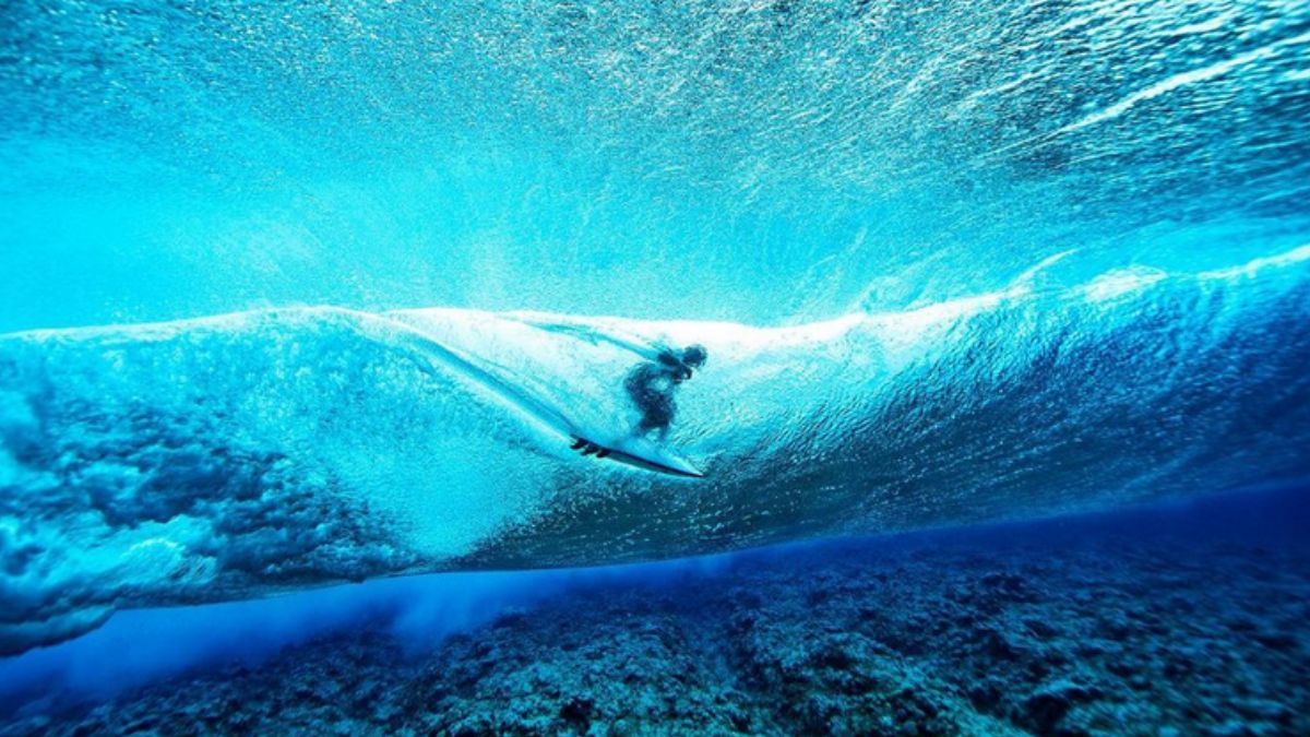 Look At The Splendid Underwater Pic Of A Surfer By Photographer Todd Glaser On The YETI Billboard