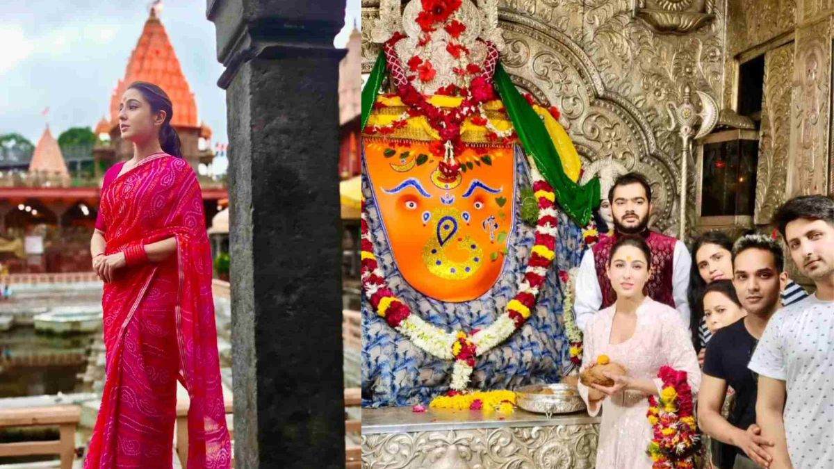Sara Ali Khan Visits Famous Temples In Indore And Ujjain Celebrating The Success Of Her Latest Release