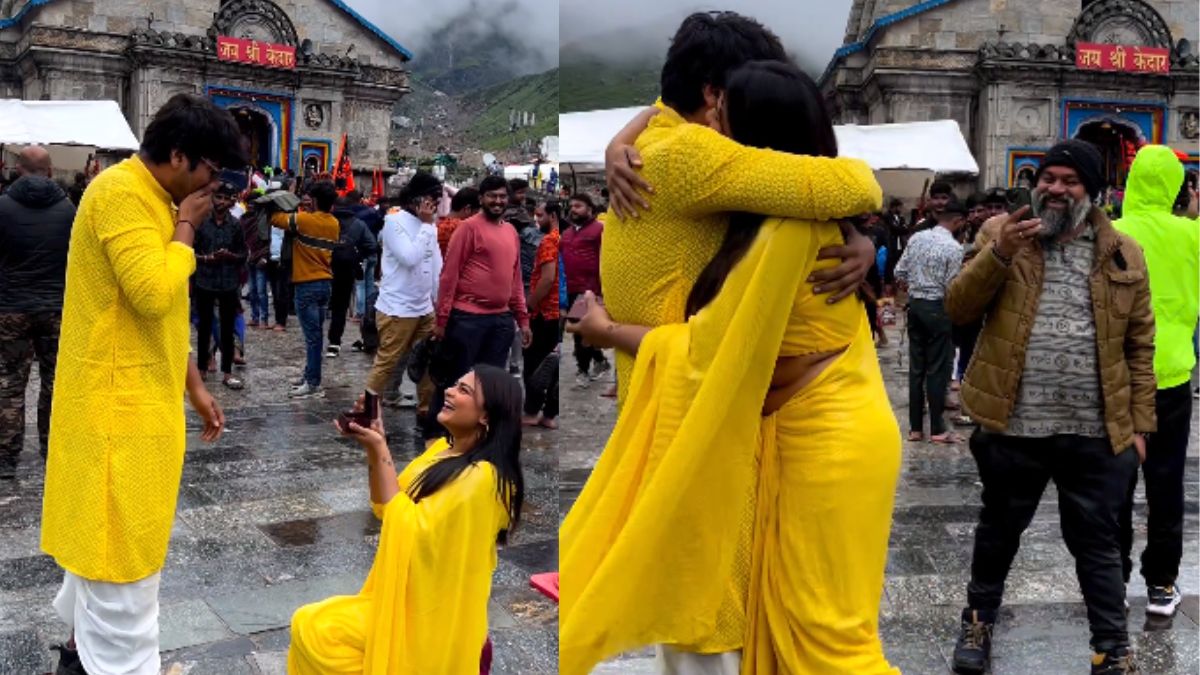 Couple's Viral Kedarnath Proposal Provokes Officials To Restrict Mobiles In The Temple Premises