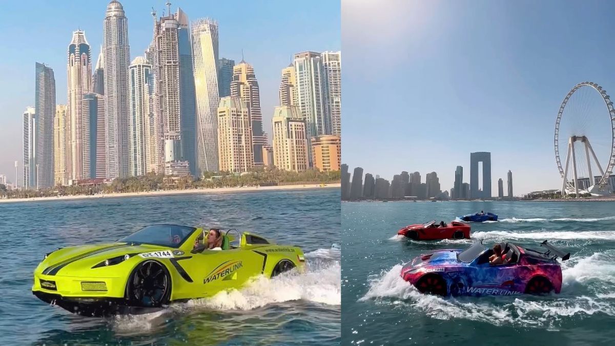 Dubai Folks, Spot This Speedy Jet Car At Dubai Marina, That Zooms Over Water