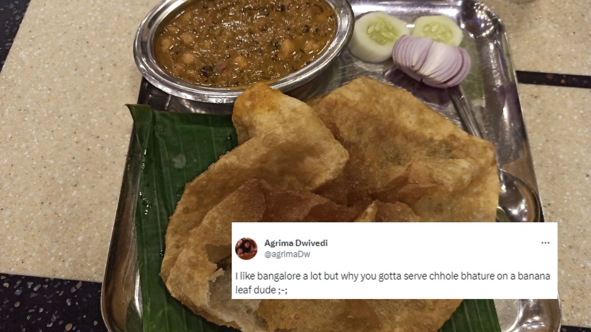 Woman Posts Pic Of Chole Bhature Served On Banana Leaf. Netizens Say Welcome To Bengaluru!