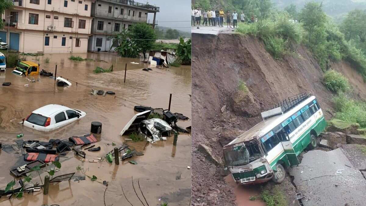 Himachal Pradesh: Incessant Rainfall Leads To Flash Floods & Landslides In Mandi District