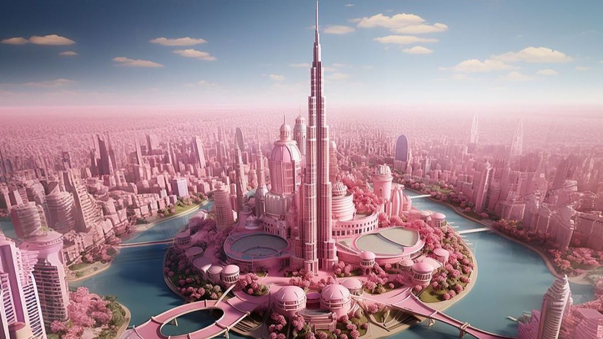 From Burj Khalifa To Downtown, This Indian AI Artist Reimagines Dubai In Shades Of Pink