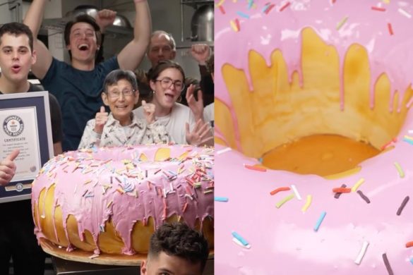Sherborne baker in Victoria sponge cake record attempt - BBC News