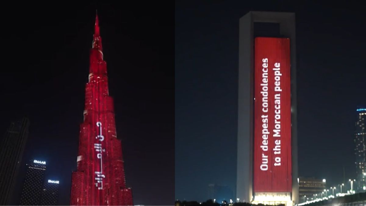 From Adnoc Building To Burj Khalifa, These UAE Buildings Were Lit In Solidarity With Morocco Earthquake Victims