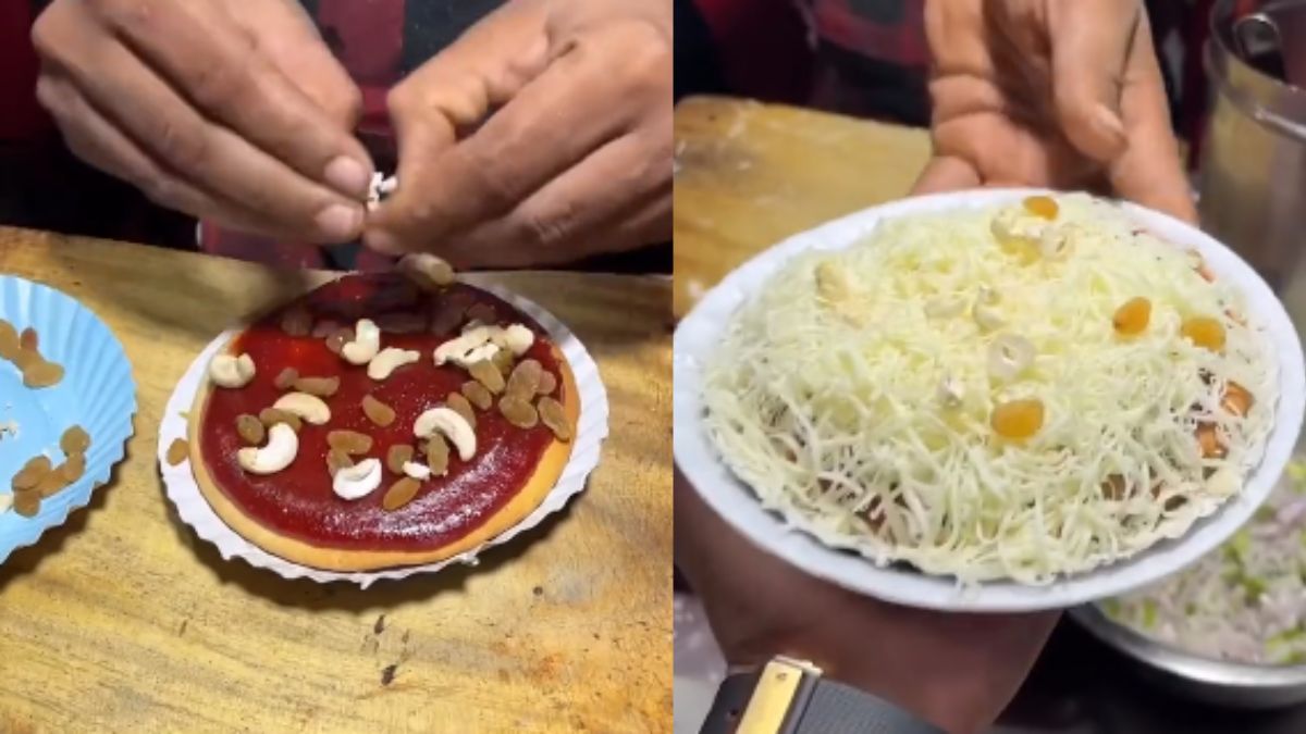 Video Of Ahmedabad’s Dry Fruit Pizza Goes Viral; Netizens Call It A Horror Movie