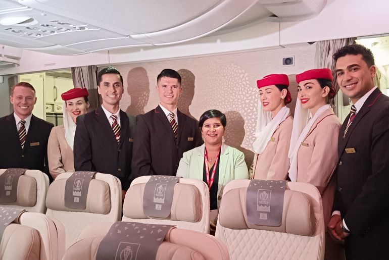 Emirates Airlines crew