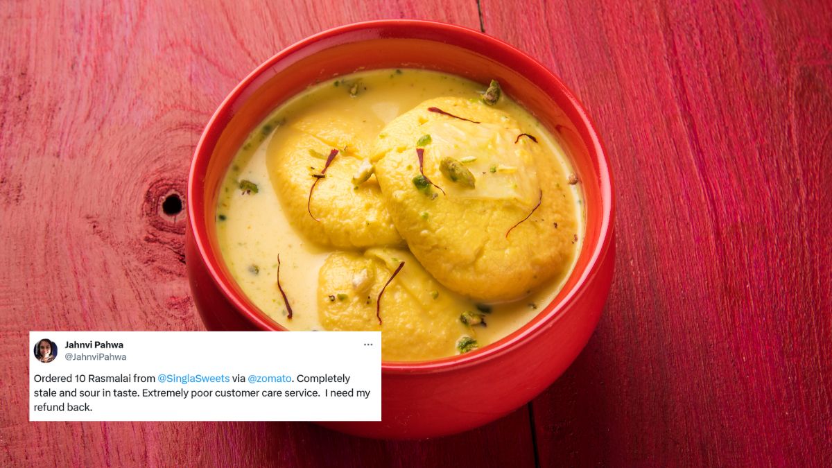 Woman Orders 10 Rasmalai From Zomato Which Turn Out Stale & Sour In Taste; Asks For Refund!