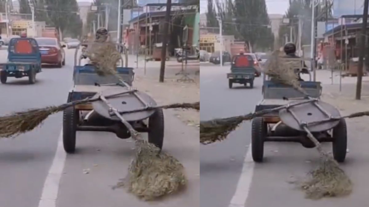 Viral Video Of Jugaad Vehicle That Cleans Roads; Netizens Say, “100 Creativity Points”