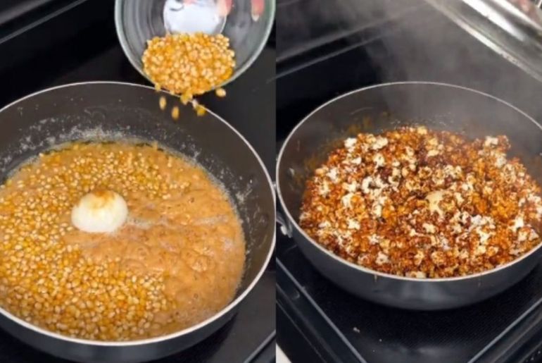 Caramel Popcorn With Egg