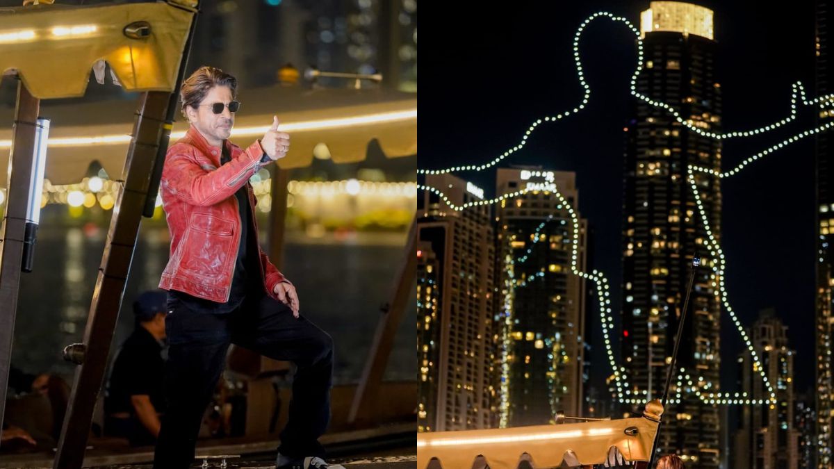 SRK Wows Dubai As Dunki Trailer Takes Over Burj Khalifa; Pics Of Drone Show & Performances Go Viral