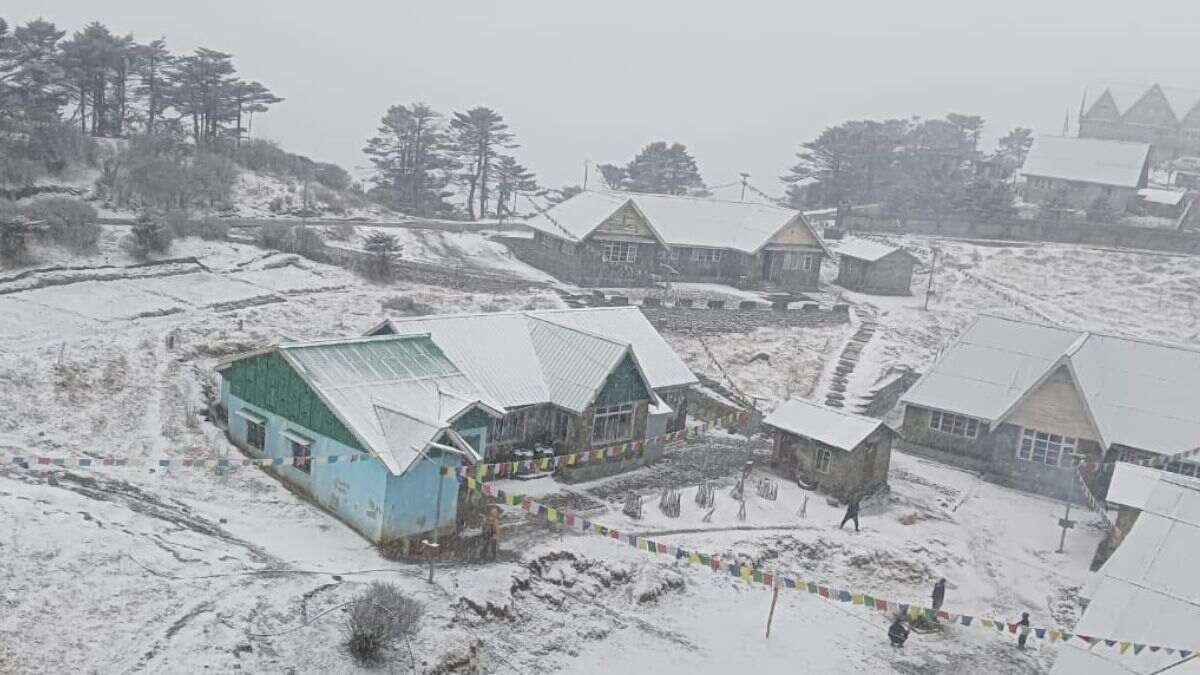 In Pics: Darjeeling Turns Into A Winter Wonderland; Snow-capped Hills Delight Festive Tourists