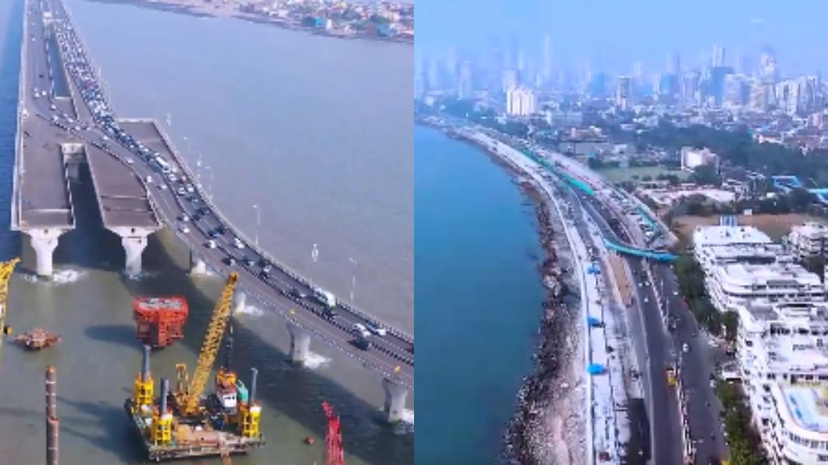 BMC Shares Drone View Of The Entire Route Of 108-Km Long Mumbai Coastal Road & We Are Blown Away
