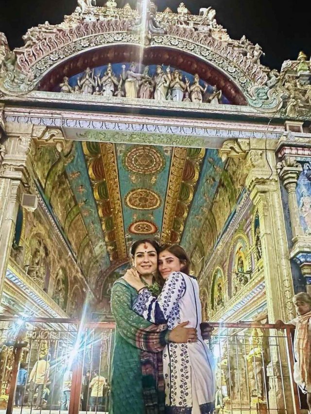 With Rameswaram’s Ramanathaswamy Temple, Raveena Tandon & Daughter Rasha Thadani Complete Their Journey To India’s 12 Jyotirlingas
