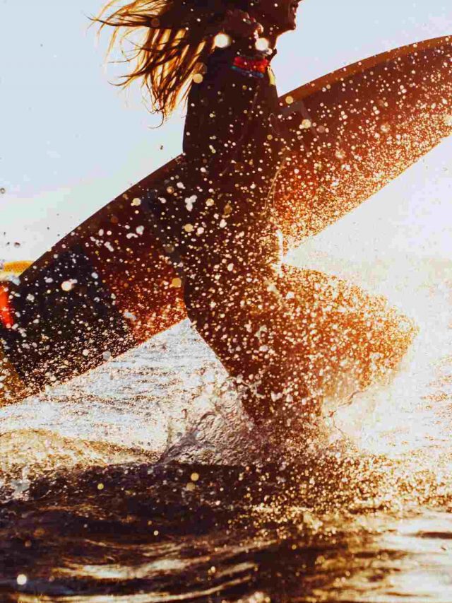 Surfing in beaches
