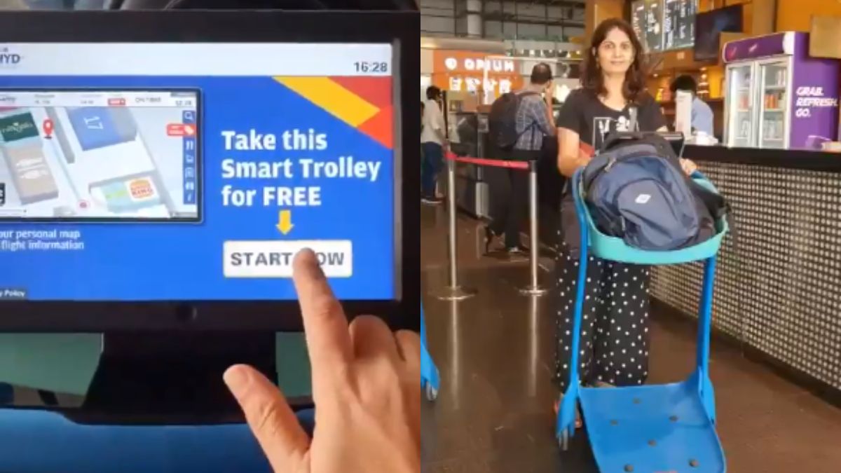 Flyer Shares Guide To Use India’s First IoT-Enabled Smart Trolleys At Hyderabad Airport