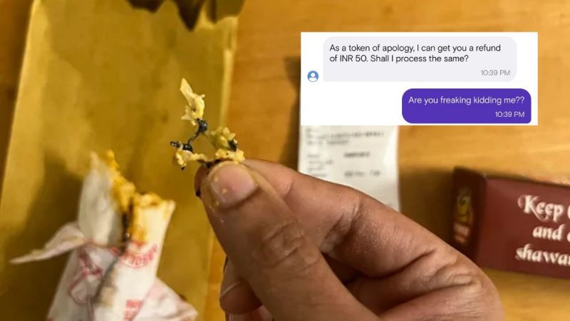 Bengaluru Man Claims To Find A Metal Piece in His Swiggy Order; Gets Offered A ₹50 Refund