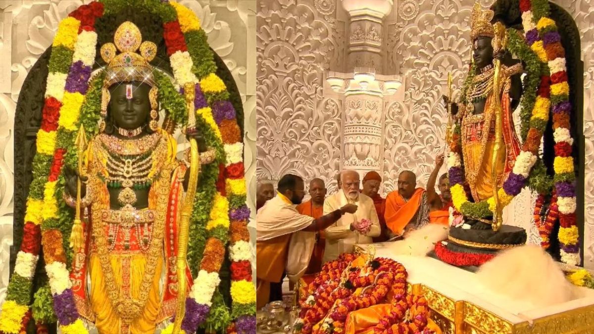 Ram Lalla’s Face Revealed For Devotees As Pran Pratishtha Concludes; Celebs Share Pics From Ayodhya