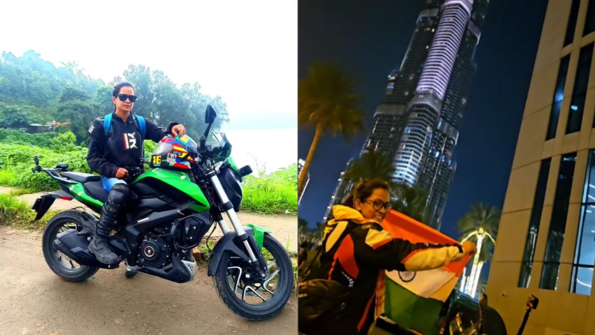41-YO Indian Woman Is On A Mission To Cover 67 Countries Including UAE & Saudi Arabia On Her Bike