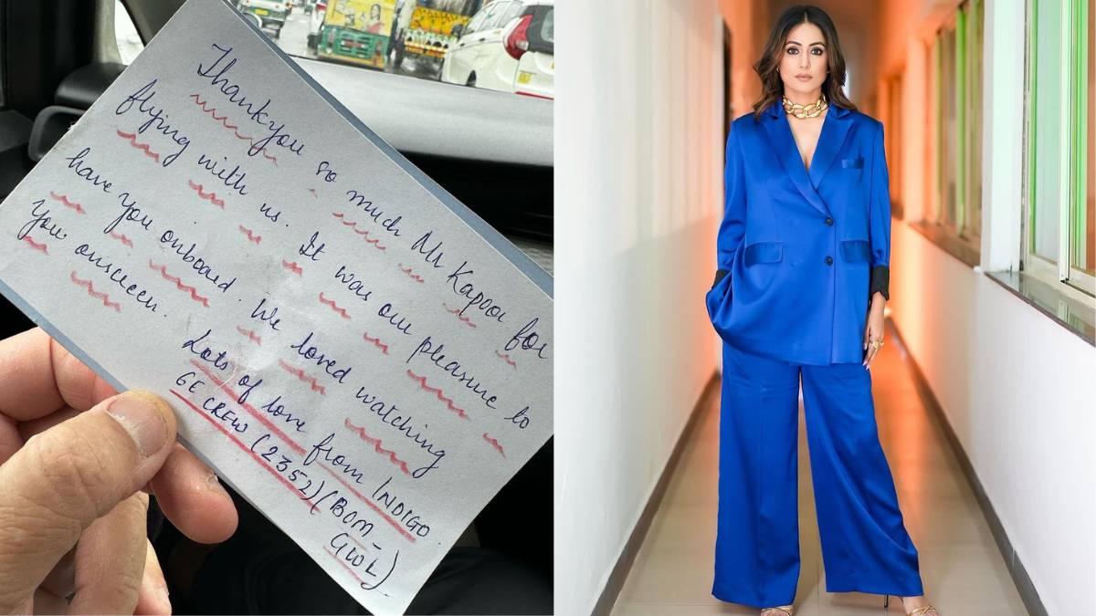 Hina Khan & Ram Kapoor Thank IndiGo For Comfortable Flight Experience & Sweet Handwritten Notes