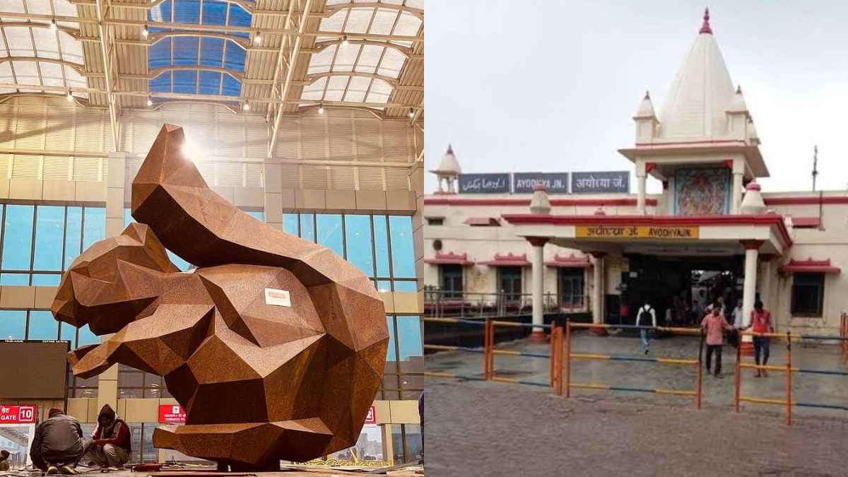 Ayodhya Railway Station Gets 15-Ft Tall Metallic Squirrel; Netizens Say, “Smallest Contribution Means A Lot”