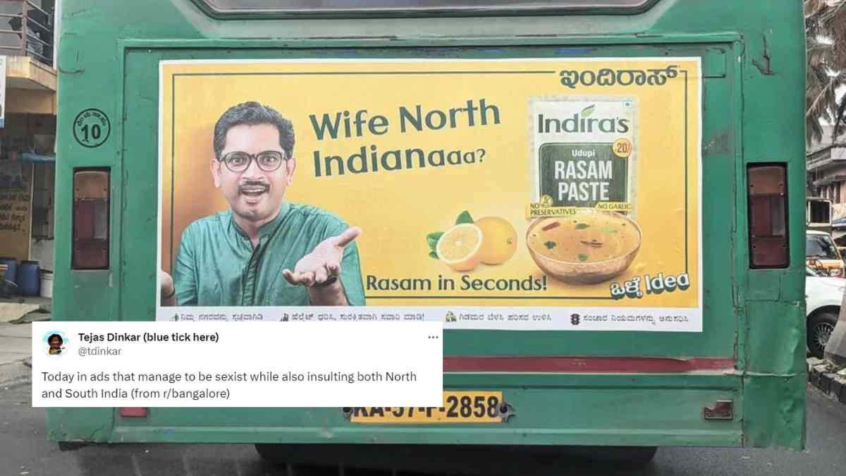 Sexist Bengaluru Bus Ad For Rasam Stirs Controversy; Netizens Say, “Make Your Own Rasam Uncle Ji”